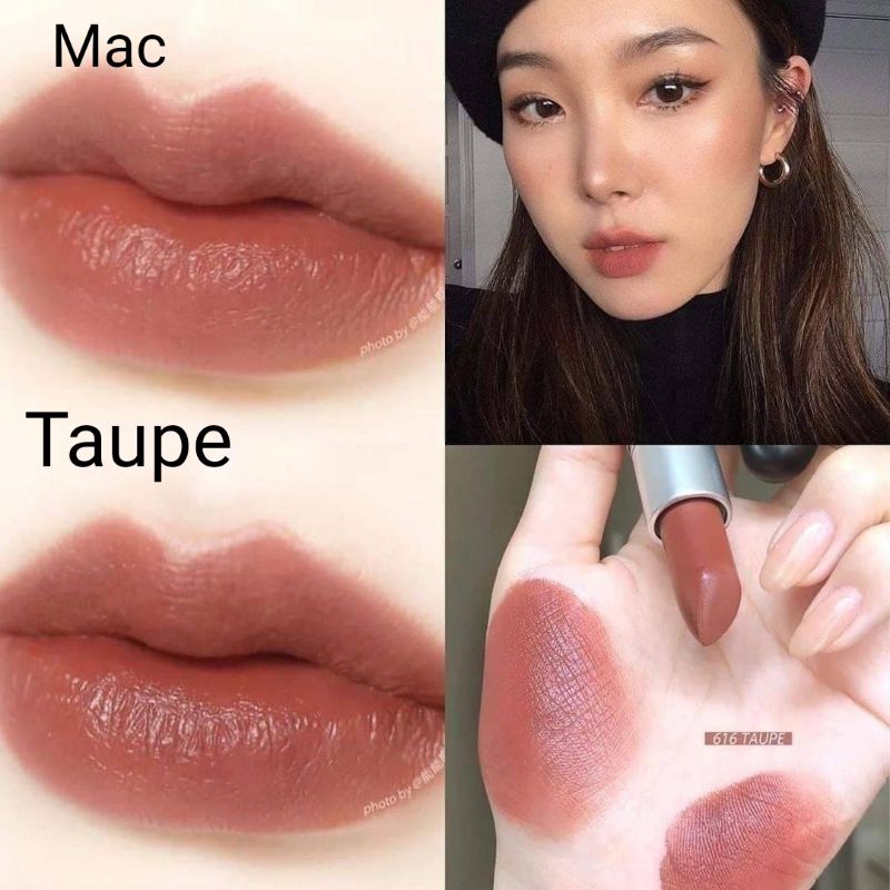 พร้อมส่ง-ลิปสติกขนาดปกติจากเค้าเตอร์ไทย-แมค-matte-lipstick-สี-taupe-no-box