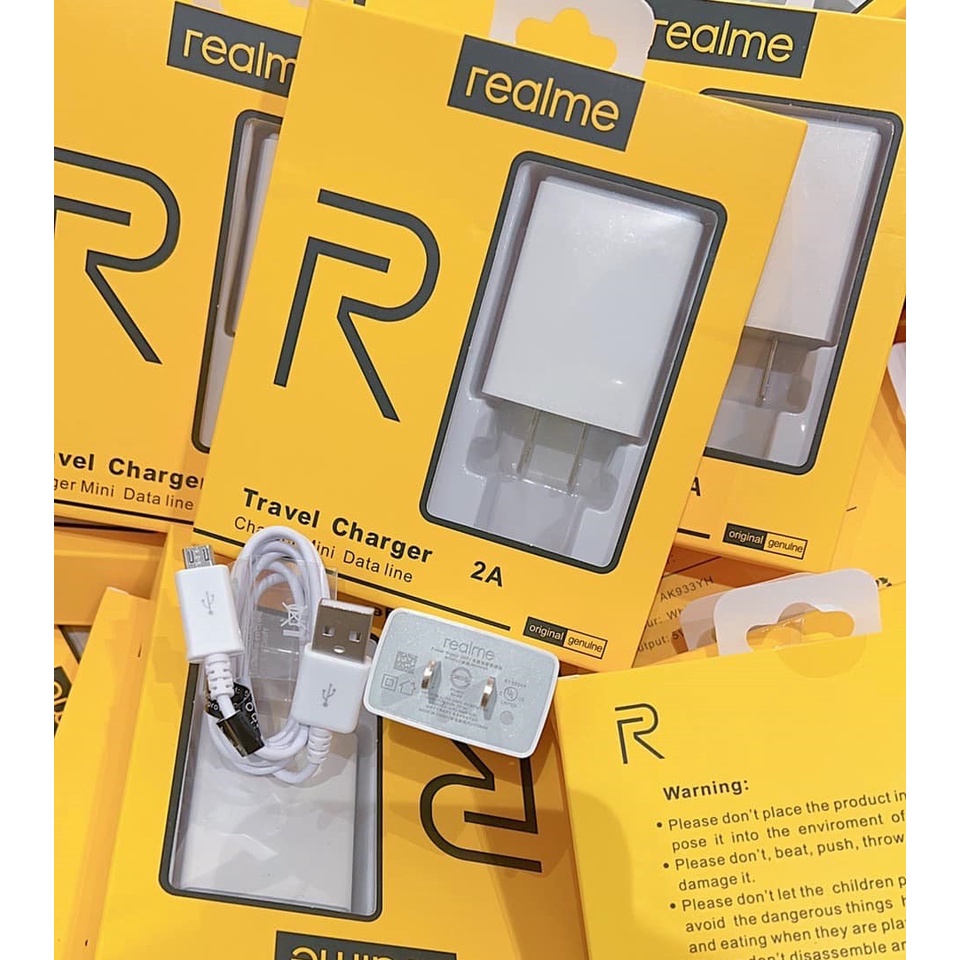 ชุดชาร์จ-realme-5v-2a-micro-หัวชาร์จพร้อมสายชาร์จ-ของแท้-ใช้ได้กับ-realme-ทุกรุ่น-ที่รองรับ-micor-usb-ชาร์จดี-ไฟเต็ม