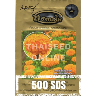สินค้า เมล็ดพันธุ์ ดาวเรืองตัดดอก ดาวเรืองทองเฉลิม 5012 500 เมล็ด Marigold Thongchalerm 5012 500Seeds