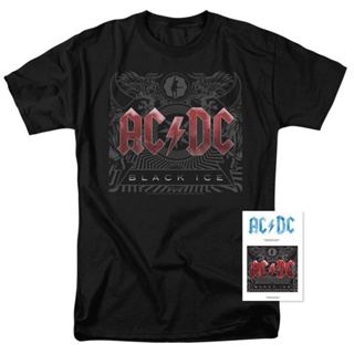 เสื้อยืดผู้ชาย90 เสื้อโอเวอร์ไซ เสื้อยืด cartoonเสื้อยืดสีดำ DIY ACDC Album เสื้อยืดสีพื้น Tee