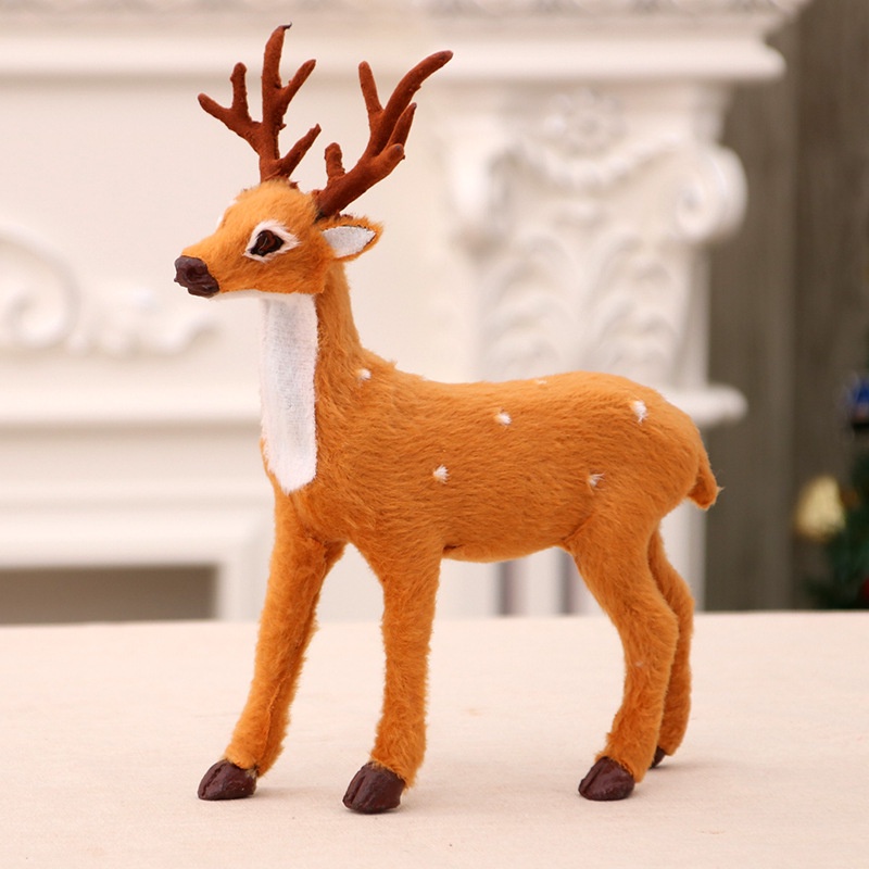 จำลองตุ๊กตา-reindeer-กวางคริสต์มาส-xmas-elk-ตกแต่งสำหรับปีใหม่เด็ก-prominates-เครื่องประดับกวางตุ๊กตาของเล่นคริสต์มาสกวางตกแต่งตุ๊กตา-cynthia