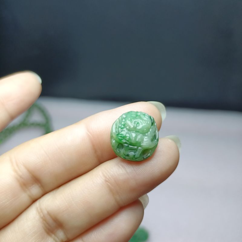 jadeite-type-a-หัวแหวนมังกรหยกพม่าแท้กรีนแอปเปิ้ลเนื้อแก้ววุ้น