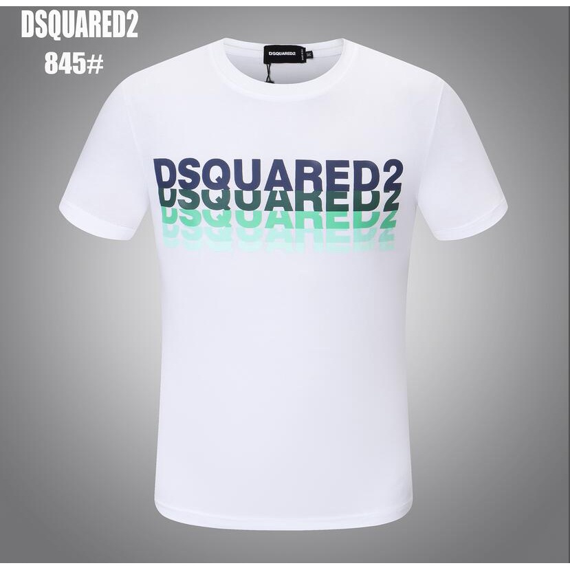 เสื้อทหาร-dsquared2-ฤดูร้อนสตรีทผู้หญิง-ผู้ชายเสื้อยืดลําลองแขนสั้นผู้ชายเสื้อยืดแฟชั่นผ้าฝ้ายแขนสั้นแขนสั้น