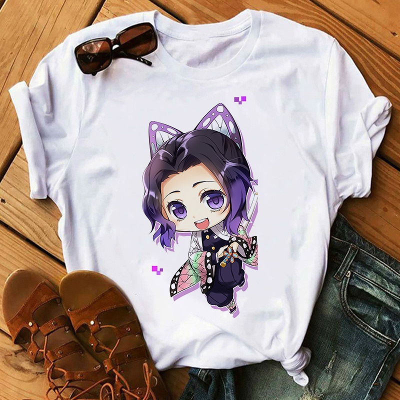 เสื้อแฟชั่นผญ2022-อื่นๆ-kimetsu-no-yaiba-kamado-เสื้อยืดผู้หญิงญี่ปุ่นอะนิเมะ-demon-slayer-สีขาวเสื้อยืดเสื้อยืดแขนสั้นล