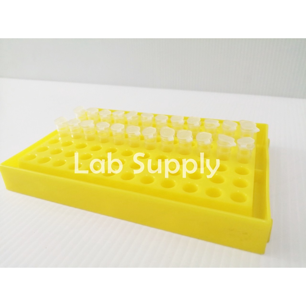 Microcentrifuge Tube Rack แท่นใส่หลอดไมโครเซนติฟิว แบบพลาสติก ขนาด 0.5