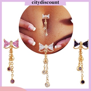 ภาพขนาดย่อสินค้า(citydiscount) เครื่องประดับจิวแหวนเจาะร่างกายสะดือรูปโบว์เซ็กซี่ 14G