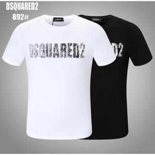 เสื้อแฟชั่นผญ2022 อื่นๆ ร้อนใหม่ฤดูร้อน Dsquared2 ผู้ชาย / ผู้หญิงถนนฮิปฮอปคอกลมคอสั้นแขนสั้นเสื้อยืดผ้าฝ้ายหัวรถจักรพิม