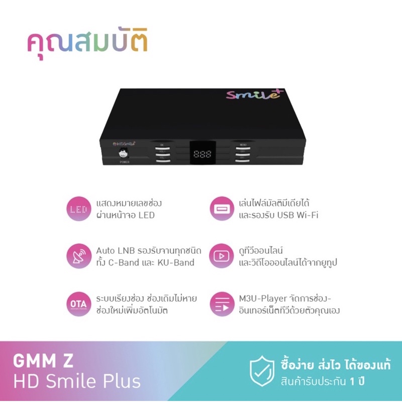 gmmhdsmite-กล่องรับสัญญาณดาวเทียม