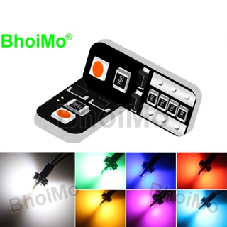 Bhoimo 2022 ใหม่ หลอดไฟ LED T10 W5W 2SMD 194 168 3030 DC12v สําหรับติดป้ายทะเบียนรถยนต์