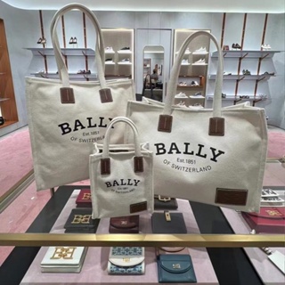 Bally กระเป๋าสะพายไหล่ ผ้าแคนวาส และหนัง แฟชั่นสวยงาม สําหรับสตรี 2022