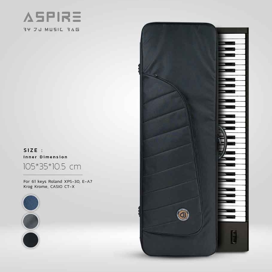 aspire-กระเป๋าคีย์บอร์ด-61-คีย์-ใส่-roland-xps30-yamaha-np-12-บุฟองน้ำ-กระเป๋าใส่คีย์บอร์ด-กระเป๋าเปียโน-มีปลายทาง