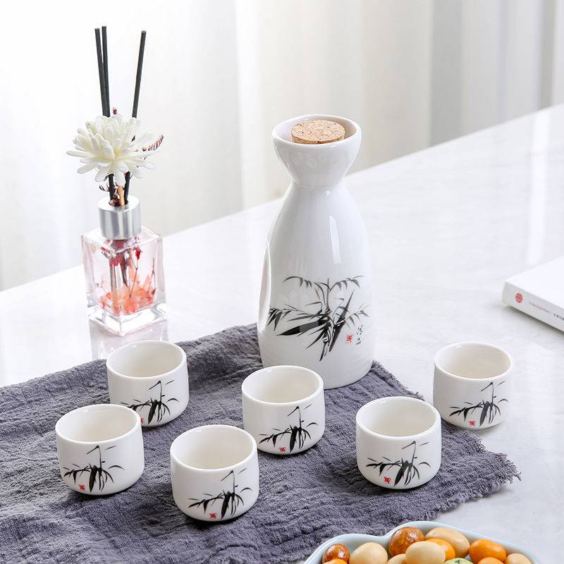 แก้วเซรามิกญี่ปุ่น-แก้วเซรามิค-ขวดเหล้าสไตล์ญี่ปุ่นชุดภาชนะใส่เหล้าเซรามิกที่ใช้ในร้านอาหารในบ้านขวดเหล้าร้อนขวดเหล้