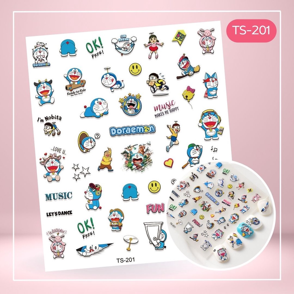 Sticker 5D สติ๊กเกอร์ติดเล็บลายนูน | Shopee Thailand