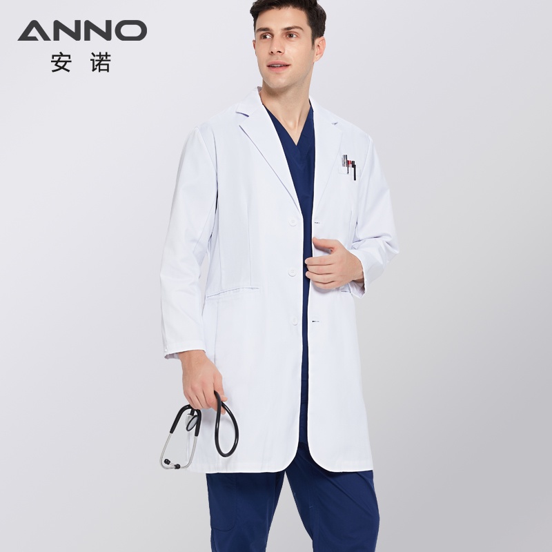 anno-เครื่องแบบห้องปฏิบัติการป้องกันไฟฟ้าสถิตย์ออกพอดีออกกําลังกายสวม-unisex-ร้านขายยาเสื้อคลุมสีขาวเคมีชายหญิงสีขาวชุดคลินิกแพทย์