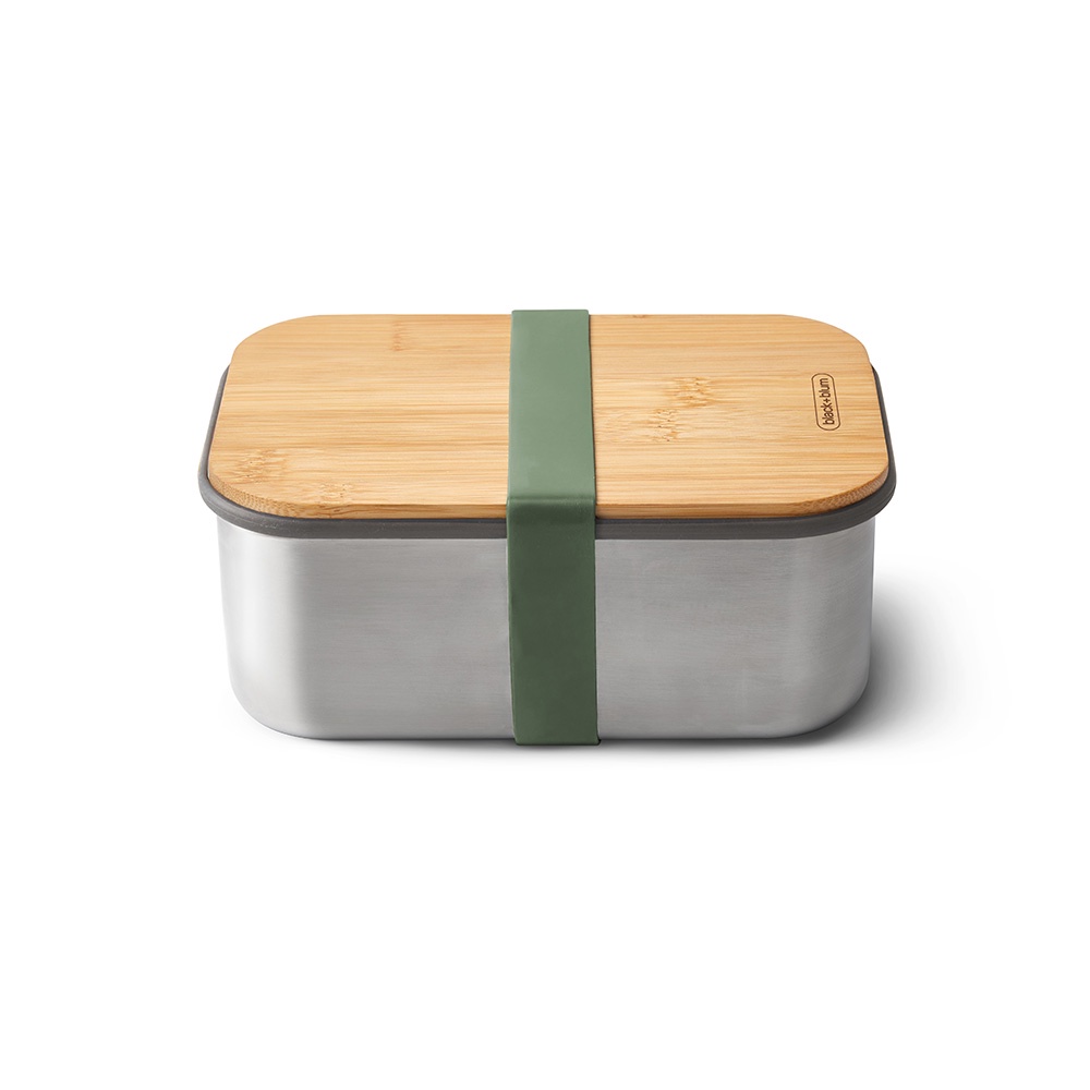 black-blum-กล่องใส่อาหาร-รุ่น-stainless-steel-sandwich-box-large-olive