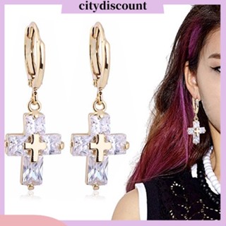 &lt;citydiscount&gt;  ต่างหู แบบห่วงห้อย Pins Eardrop สำหรับสตรี