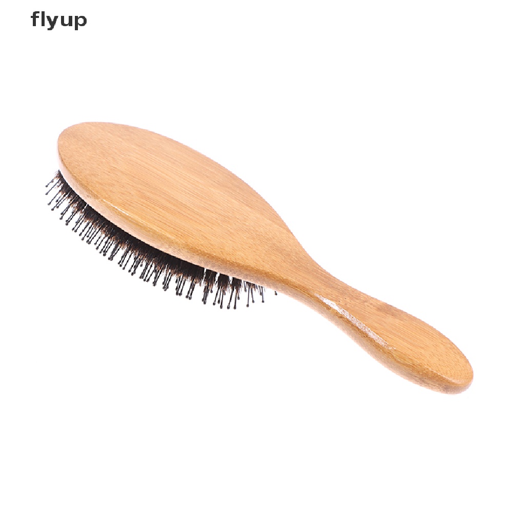 flyup-แปรงหวีผม-ด้ามจับไม้-กําจัดขนหมูป่า-เครา