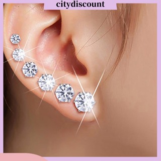 &lt;citydiscount&gt;  แหวนเพชร Cubic Zirconia สำหรับผู้หญิง 12 คู่ / ชุด