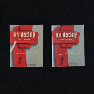 (2 เล่ม) New Interchange Level 1 Students book + Workbook: English for International Communication มือสอง