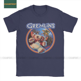 เสื้อยืดผู้ชาย ใหม่ Gremlin 84 เสื้อยืดลําลอง ผ้าฝ้าย แขนสั้น คอกลม พิมพ์ลายภาพยนตร์ Gizmo 80s Mogwai Monster Sci Fi สไต