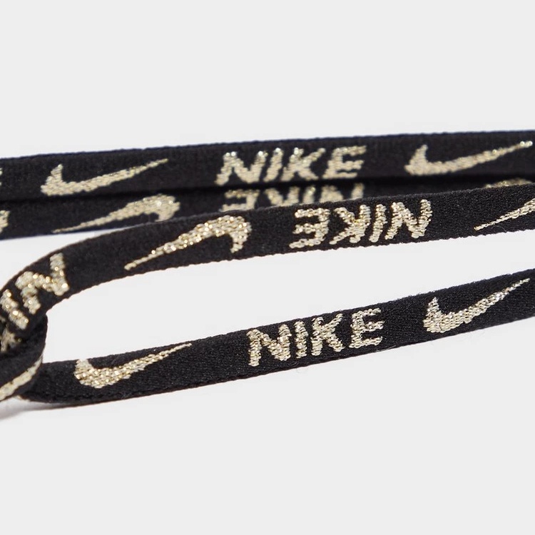 nike-แถบคาดศีรษะ-fixed-lace-headband-metallic-black-gold-n-100-4113-008