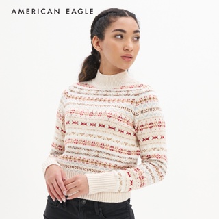 American Eagle Fair Isle Mockneck Sweater เสื้อ สเวตเตอร์ ผู้หญิง คอสูง  (EWSH 034-9886-286)
