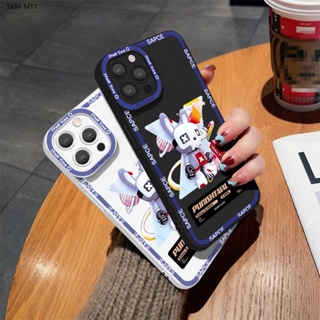 Compatible With Samsung Galaxy M11 M12 M22 M31 M62 F62 M30S M21 M51 M02 เคสซัมซุง สำหรับ Cartoon Space Rabbit เคส เคสโทรศัพท์ เคสมือถือ Full Cover Shell Shockproof Back Cover Protective Cases