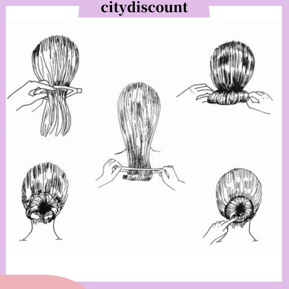 lt-citydiscount-gt-4-ชิ้น-เซต-จัดแต่งทรงผม-คลิป-เครื่องทําซาลาเปา-ออกแบบผม-บิด-ถักเปีย-เครื่องมือหางม้า-อุปกรณ์เสริม