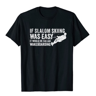 ขายดี!เสื้อยืดลําลอง ผ้าฝ้าย แขนสั้น พิมพ์ลาย Wakeboard Slalom Waterskiing สไตล์วินเทจ สําหรับผู้ใหญ่S-5XL