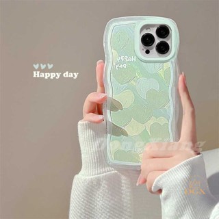 เคสโทรศัพท์มือถือ TPU ลายภาพวาดสีน้ํามัน รูปหัวใจ สีเขียว สําหรับ Realme C30 C31 C35 C21Y C25Y C21 RealmeC11 C25 C17 C15 C12 C3 C2 Realme 8i 7i 5 5i 6i 7 Pro DGX