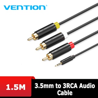 สายสัญญาณภาพและเสียง TVS สาย AUDIO Stereo Cable (3.5 To AV 3 สี ) 1.5 m (BCJBG) Vention (ออกใบกำกับภาษีได้)