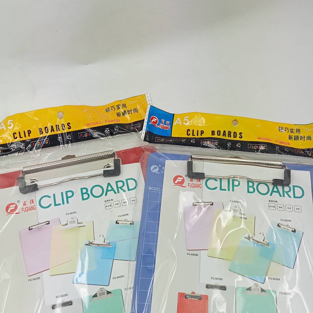 คลิปบอร์ดa5-fuqiang-clipboard-คลิปบอร์ดพลาสติกa5-แบบหนีบ-แบบปาก