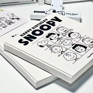 สมุดโน๊ตไดอารี่ ทรงสี่เหลี่ยม ลายการ์ตูน Snoopy แบบหนา สําหรับนักเรียน