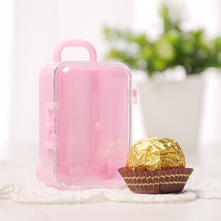 【AG】Mini Rolling Travel Suitcase Shape Candy Box Wedding Favors Party Reception Gift