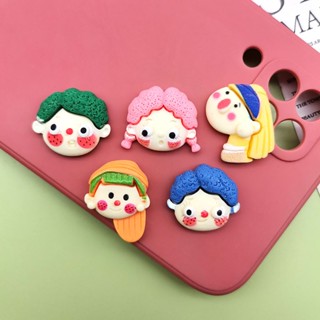 แผ่นกาวเรซิ่น รูปการ์ตูนตลก diy สําหรับติดตกแต่งผม กิ๊บติดผม เคสโทรศัพท์