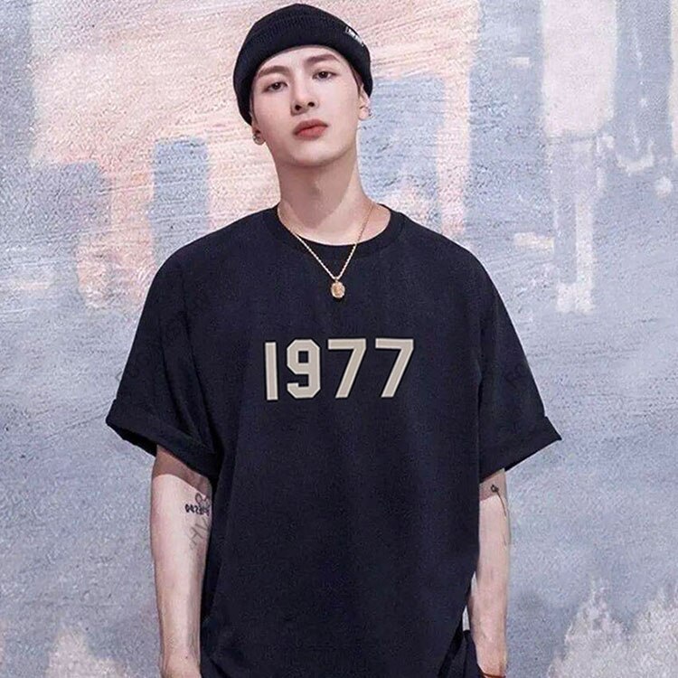 ราคาถูกk-pop-kpop-got7-jackson-wang-วรรคเดียวกันหลวมเสื้อยืด1977พิมพ์-tshirt-hip-hop-harajuku-streetwear-tee-เสื้อ-plus