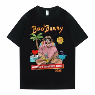 เสื้อแฟชั่นผญ2022 อื่นๆ แร็ปเปอร์ฮิปฮอป Bad Bunny UN VERANO SIN TI Music 2022 อัลบั้มใหม่พิมพ์เสื้อยืดผู้ชายผู้หญิงแฟชั่