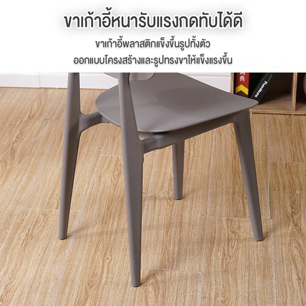 furiture-rich-4289-เก้าอี้สไตล์นอร์ดิก-พลาสติกขึ้นรูป-หลากหลายสีสัน-รับน้ำหนักได้ดี-ราคาถูก