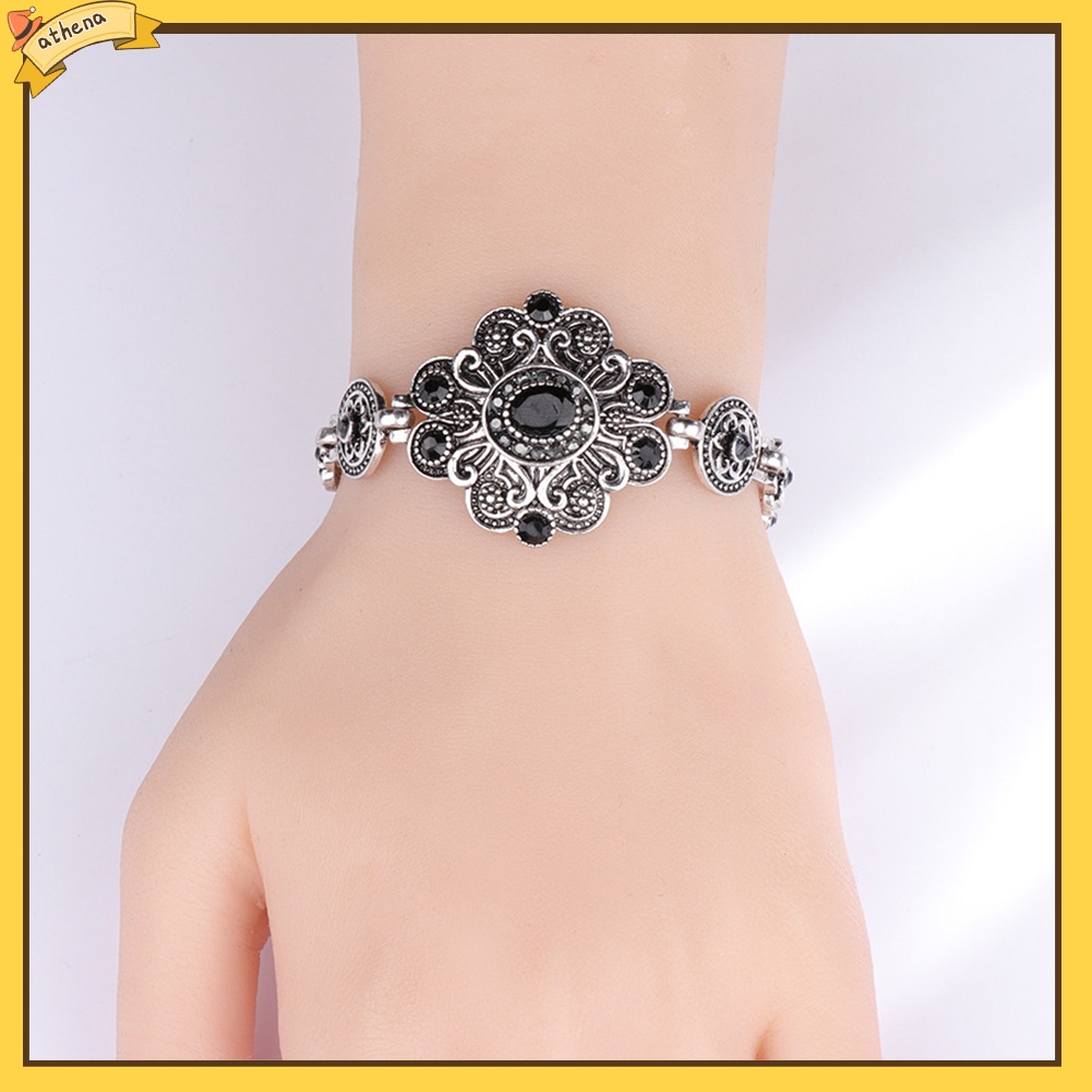 athena-vintage-ดอกไม้ประดิษฐ์สร้อยข้อมือกำไลข้อมือสำหรับผู้หญิง