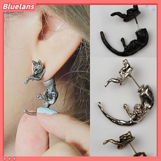 ต่างหูรูปหมาป่าหางยาวสำหรับผู้ชายผู้หญิง Stud Earrings 1ชิ้น