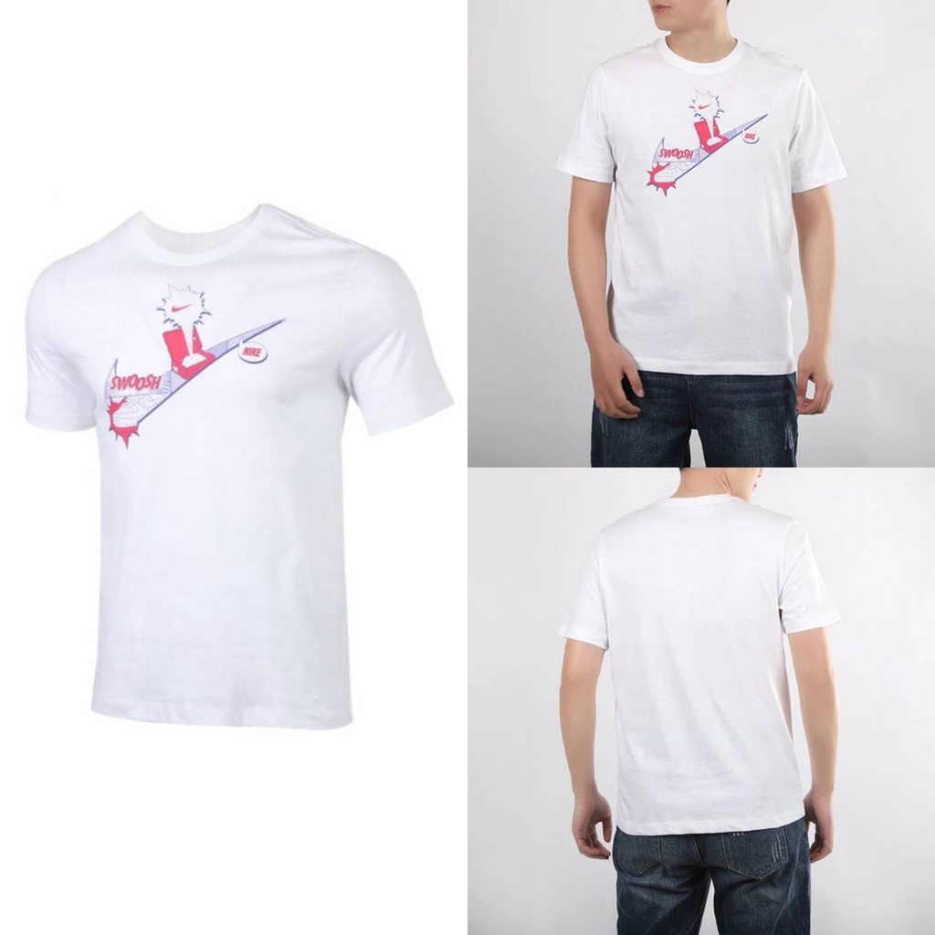 เสื้อ-nike-sportswear-shoes-box-printing-logo-sports-knit-short-sleeve-white-t-shirt-dh0057-100