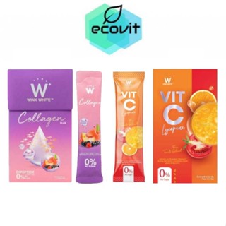 [1 กล่อง/7 ซอง ] W COLLAGEN PLUS คอลลาเจนพลัส/ W Vit-C Lycopene วิตามินซี ไลโคปีน