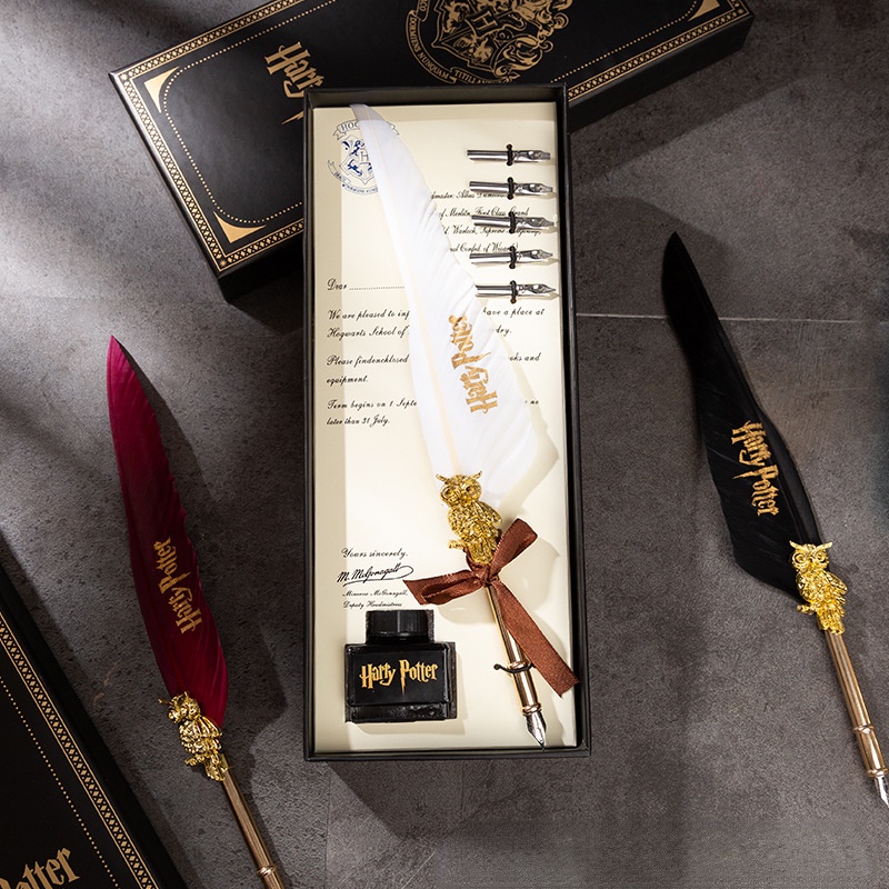 magic-academy-ปากกาจุ่มขนนก-ชุดกล่องของขวัญ-ปากกาแกะสลัก-ของขวัญ-จุ่มน้ําพุ-ปากกา-ของขวัญวันเกิด