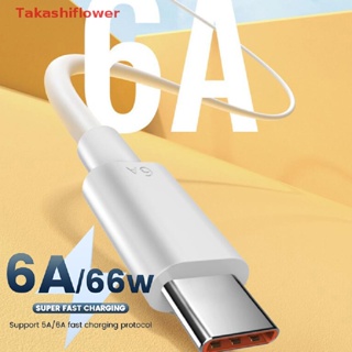 ภาพหน้าปกสินค้า(Takashiflower) สายชาร์จ USB Type-c 6A 66W 2 เมตร ชาร์จเร็วมาก สําหรับ xiaomi Samsung Huawei ที่เกี่ยวข้อง