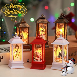 🎄พร้อมส่ง🎄 โคมไฟ led คริสต์มาส ลายซานตาคลอส ปาร์ตี้คริสต์มาส ไฟประดับ ของตกแต่งงานปาร์ตี้