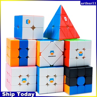 Arthur Gan Monster Go Magic Cube สติกเกอร์รูบิคความเร็ว สีสันสดใส ของเล่นปริศนาสําหรับเด็ก สําหรับของขวัญวันเกิด