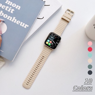 ภาพหน้าปกสินค้า[10] สายนาฬิกาข้อมือ ซิลิโคนนิ่ม สีมาการอง สําหรับ Apple Watch Series 8 iWatch Series 7 6 SE 41 มม. 45 มม. 44 มม. 40 มม. ที่เกี่ยวข้อง