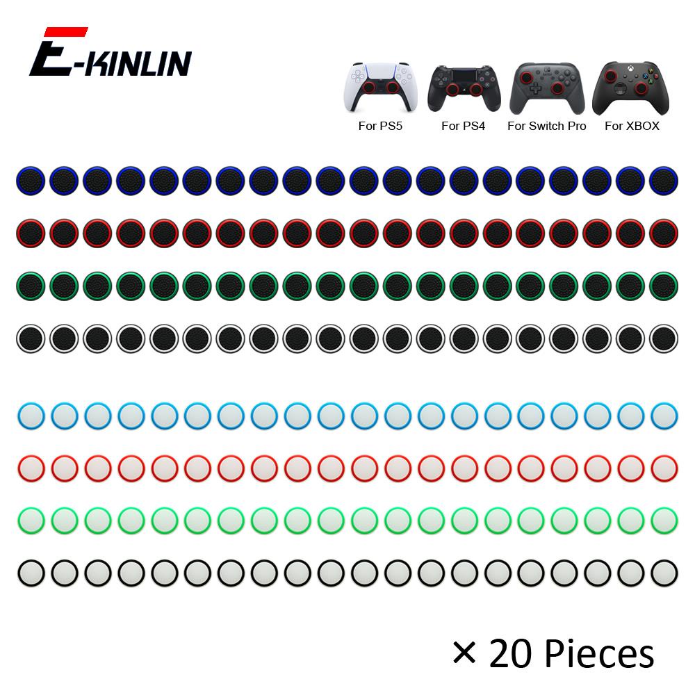 20 ชิ้นซิลิโคนจอยสติ๊ก Grip Caps Controller Thumb Stick สําหรับ Sony ...
