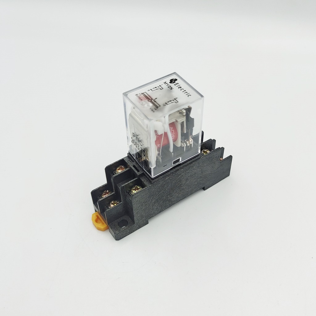 model-my-2n-pyf-08a-pnc-relay-amp-socket-รีเลย์พร้อมซ้อกเก็ต-8ขา-5a-คอนแทก-2no-2nc-volts-ac220v-ac24v-dc24v-dc12v