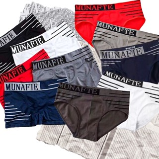 MUNAFIE กางเกงในผู้ชาย ขาเว้า บ๊อกเซอร์ boxer กางเกงในชาย มีถุงซิป